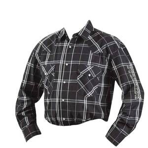 NEW BULLHIDE HATS men's plaid western shirt in black